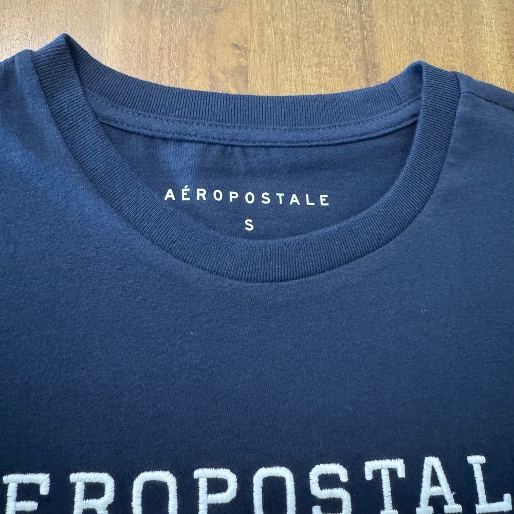 NWT Aeropostale 87 Graphic T-Shirt Men's Size S Navy Blue Short Sleeve Tee - Picture 5 of 5
